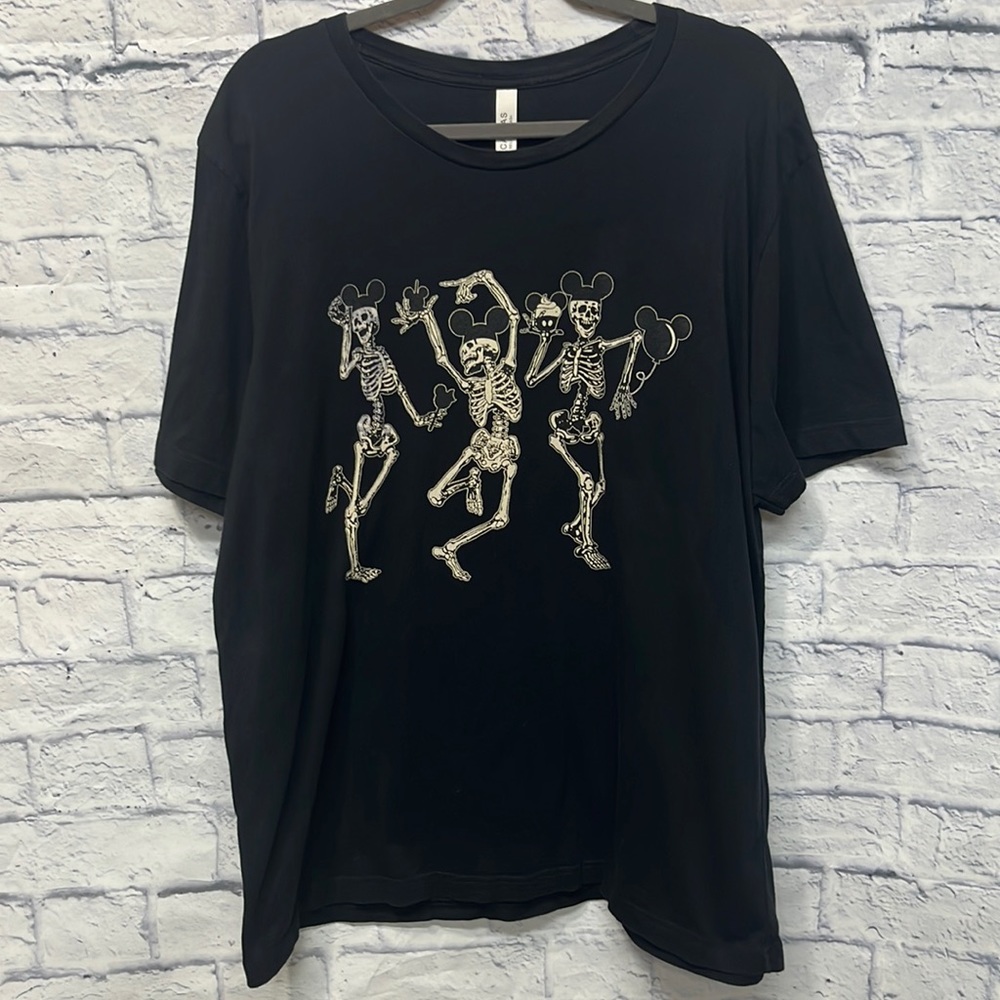 Bella + Canvas Halloween Mickey Dancing Skeletons T-Shirt